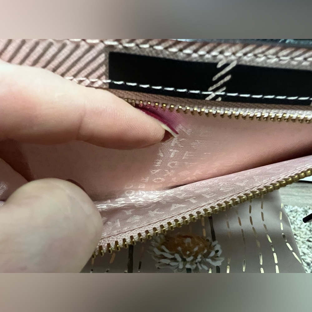 Kate Spade Pink and Black Plaid Wallet - Picture 3 of 9